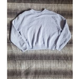 Grayish blue sweater